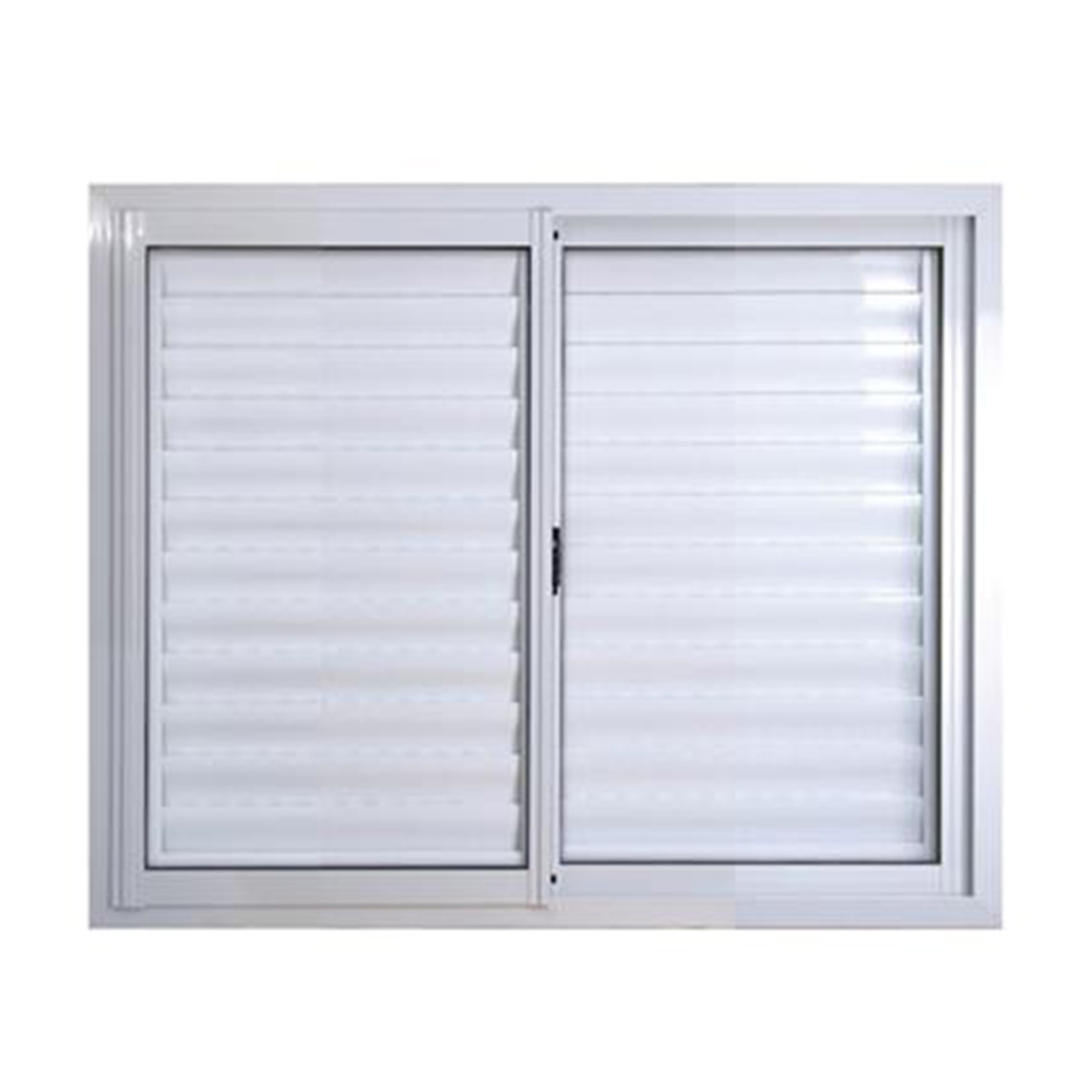 Ventana de Aluminio Vidrio Entero c/celosía de Abrir 120x100